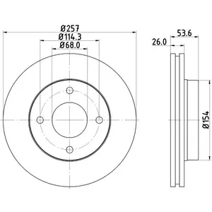 Disque de frein PRO 8DD 355 118-571 Hella Pagid GmbH 8DD355118571 pas cher