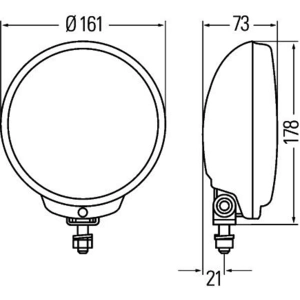 Projecteur antibrouillard, 161 mm HELLA pas cher