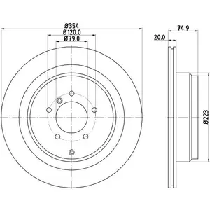 Disque de frein PRO 8DD 355 115-291 Hella Pagid GmbH 8DD355115291