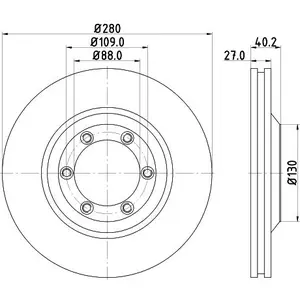 Disque de frein PRO 8DD 355 115-231 Hella Pagid GmbH 8DD355115231 pas cher