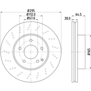 Disque de frein PRO 8DD 355 114-391 Hella Pagid GmbH 8DD355114391 pas cher