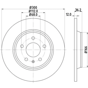 Disque de frein PRO 8DD 355 113-931 Hella Pagid GmbH 8DD355113931