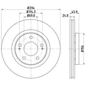 Disque de frein PRO 8DD 355 111-571 Hella Pagid GmbH 8DD355111571 pas cher