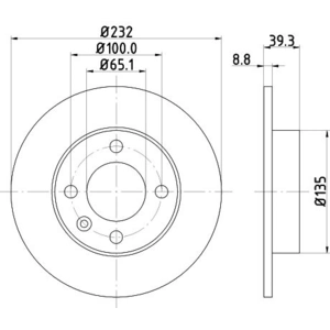 Disque de frein PRO 8DD 355 106-681 Hella Pagid GmbH 8DD355106681 pas cher