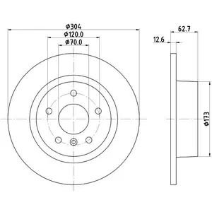 Disque de frein 8DD 355 106-371 Hella Pagid GmbH 8DD355106371 pas cher