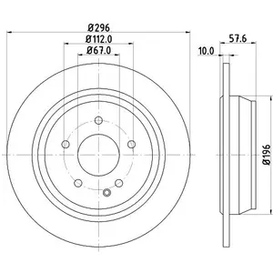 Disque de frein PRO 8DD 355 110-091 Hella Pagid GmbH 8DD355110091 pas cher