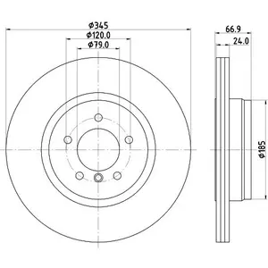 Disque de frein PRO 8DD 355 110-041 Hella Pagid GmbH 8DD355110041