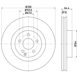 Disque de frein PRO 8DD 355 109-431 Hella Pagid GmbH 8DD355109431 pas cher