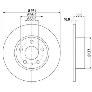 Disque de frein PRO 8DD 355 101-971 Hella Pagid GmbH 8DD355101971 pas cher
