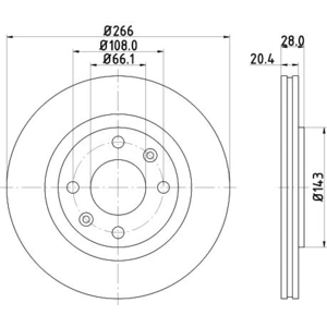 Disque de frein PRO 8DD 355 102-051 Hella Pagid GmbH 8DD355102051 pas cher