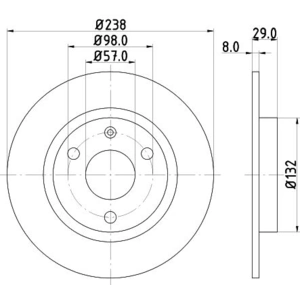 Disque de frein 8DD 355 101-451 Hella Pagid GmbH 8DD355101451 pas cher