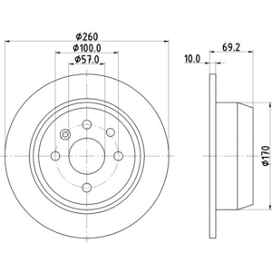 Disque de frein 8DD 355 102-731 Hella Pagid GmbH 8DD355102731 pas cher