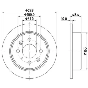 Disque de frein 8DD 355 103-111 Hella Pagid GmbH 8DD355103111 pas cher