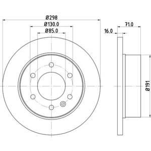 Disque de frein 8DD 355 117-641 Hella Pagid GmbH 8DD355117641 pas cher