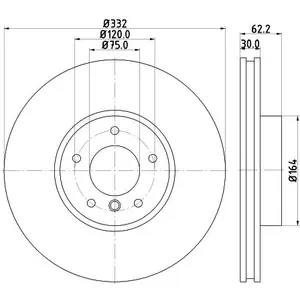 Disque de frein PRO 8DD 355 117-731 Hella Pagid GmbH 8DD355117731