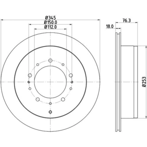Disque de frein PRO 8DD 355 116-331 Hella Pagid GmbH 8DD355116331 pas cher