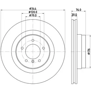 Disque de frein PRO 8DD 355 115-961 Hella Pagid GmbH 8DD355115961 pas cher