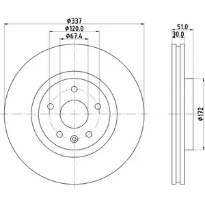 Disque de frein PRO 8DD 355 116-051 Hella Pagid GmbH 8DD355116051 pas cher