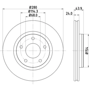 Disque de frein PRO 8DD 355 117-321 Hella Pagid GmbH 8DD355117321 pas cher