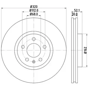 Disque de frein PRO 8DD 355 117-191 Hella Pagid GmbH 8DD355117191 pas cher