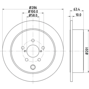 Disque de frein 8DD 355 116-421 Hella Pagid GmbH 8DD355116421 pas cher