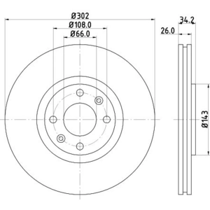 Disque de frein PRO 8DD 355 119-161 Hella Pagid GmbH 8DD355119161 pas cher