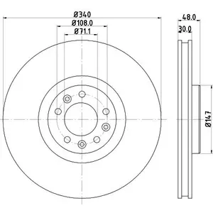 Disque de frein PRO 8DD 355 119-651 Hella Pagid GmbH 8DD355119651 pas cher