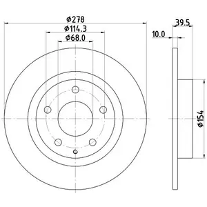 Disque de frein PRO 8DD 355 119-391 Hella Pagid GmbH 8DD355119391 pas cher
