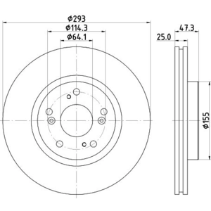 Disque de frein PRO 8DD 355 119-571 Hella Pagid GmbH 8DD355119571 pas cher