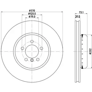 Disque de frein PRO High Carbon 8DD 355 120-831 Hella Pagid GmbH 8DD355120831