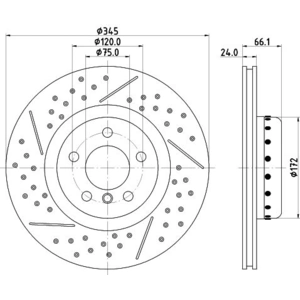 Disque de frein PRO High Carbon 8DD 355 120-841 Hella Pagid GmbH 8DD355120841