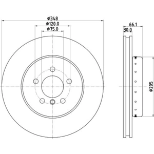 Disque de frein PRO High Carbon 8DD 355 120-651 Hella Pagid GmbH 8DD355120651