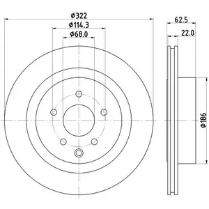 Disque de frein PRO 8DD 355 120-551 Hella Pagid GmbH 8DD355120551 pas cher