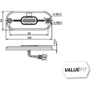 Feu de position arrière *** HELLA VALUEFIT *** 2TM357009011