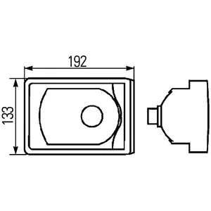 Hella Feu de position arrière, gauche / droite, 12V - 2SA 008 805-001