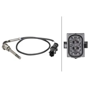 HELLA 6PT 358 181-051 Capteur, température des gaz - 2pôle - vissé - Câble: 430mm pas cher