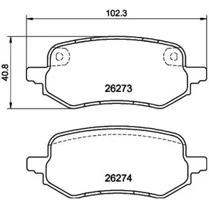 Jeu De Plaquettes De Frein, Frein À Disque 8db 355 040-931 Hella Ford ... pas cher