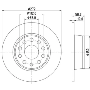Disque de frein PRO 8DD 355 131-811 Hella Pagid GmbH 8DD355131811 pas cher