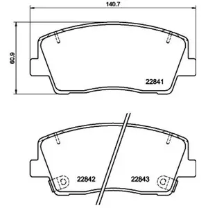 Kit De Plaquettes De Frein, Frein À Disque 8db 355 039-921 Hella Genesis; Kia Hella 8db355039921 pas cher