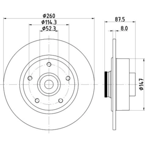HELLA Disques de frein pour RENAULT: Mégane (Ref: 8DD 355 129-871) pas cher