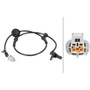 HELLA 6PU 012 806-751 Capteur, vitesse de roue - 2pôle - Essieu avant droit - Câble: 895mm