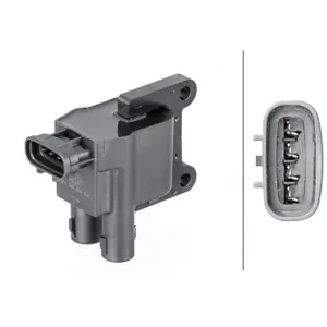 HELLA 5DA 358 057-801 Bobine d'allumage - 4pôle - Bobine d'allumage double - vissé pas cher