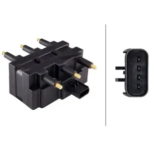 Comparateur de prix : HELLA 5DA 230 035-741 Bobine d'allumage - 4pôle - Bloc bobine - vissé