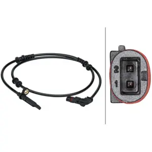 Comparateur de prix : HELLA 6PU 012 679-481 Capteur, vitesse de roue - 2pôle - Câble: 1010mm