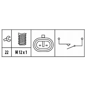 Contacteur, Feu De Recul Hella 6zf 181 612-021