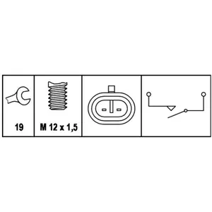 Comparateur de prix : HELLA 6ZF 007 671-001 Interrupteur, feu-marche arrière