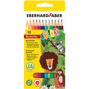 Eberhard Faber Crayon De Couleur Hexagonal, Étui En Carton 514812 pas cher