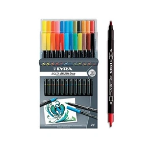 Feutre Pinceau Aqua Brush Duo LYRA x 24 pas cher