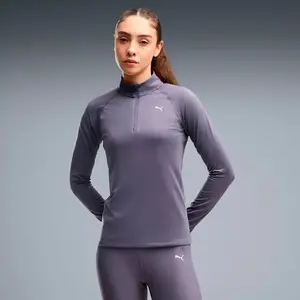 PUMA Haut à 1/4 Zip Run Velocity CLOUDSPUN Femme XL, Inky Depths Gray pas cher