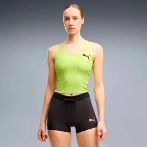 T-shirt à bretelles LIGHTSPEED Puma Crop vert lime femme - S pas cher
